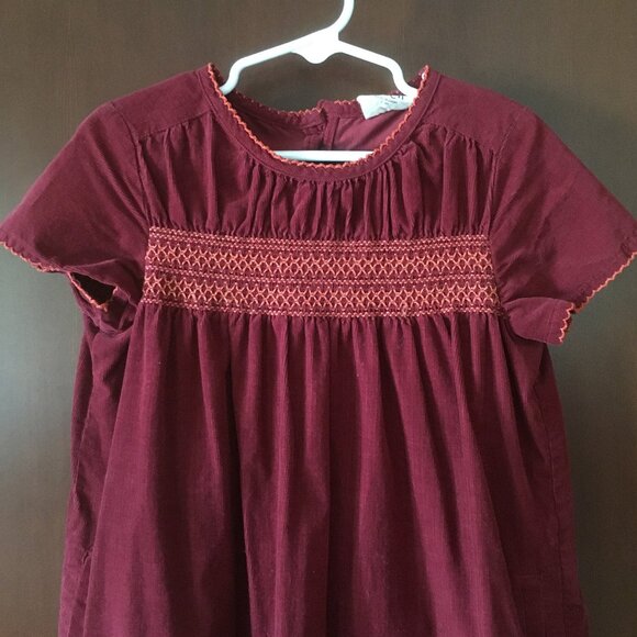 Mini Boden smocked corduroy dress 7-8Y - Picture 4 of 9